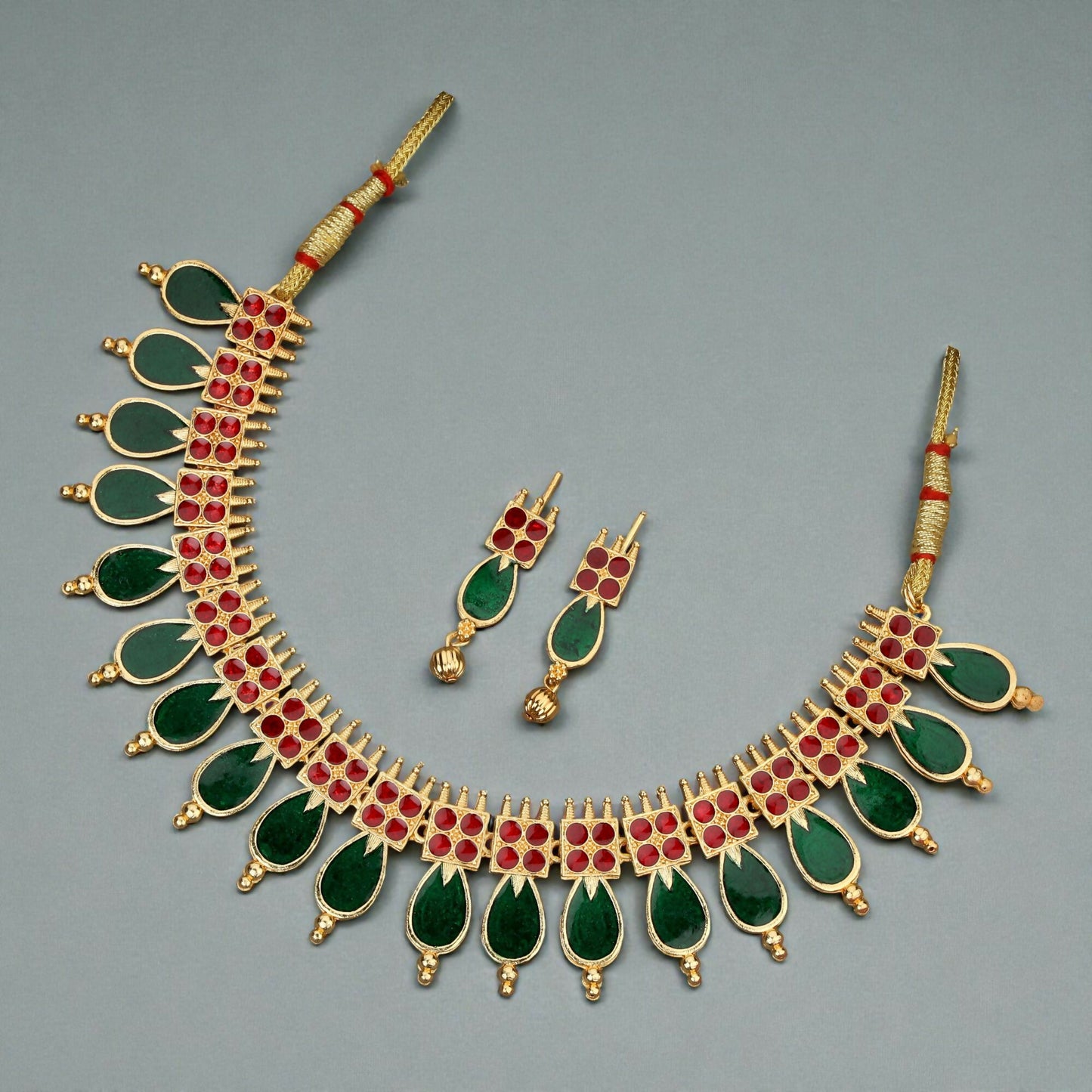 Modern Rose Gold Pave Crystal Teardrop Choker Set