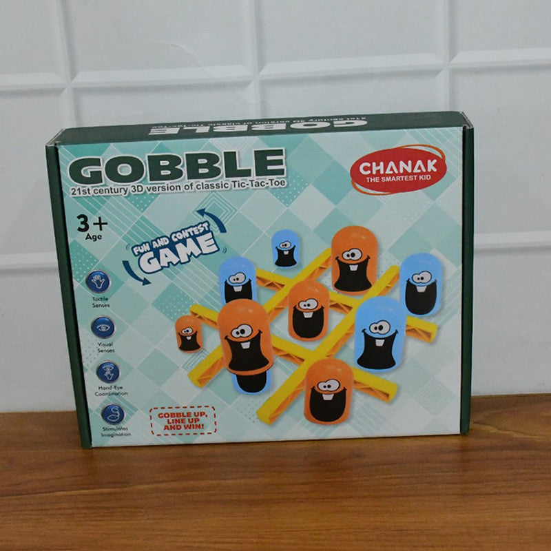 Aditi Gobble Tic-Tac-Toe Strategy Game | Stacking Puzzle Board Game for Kids