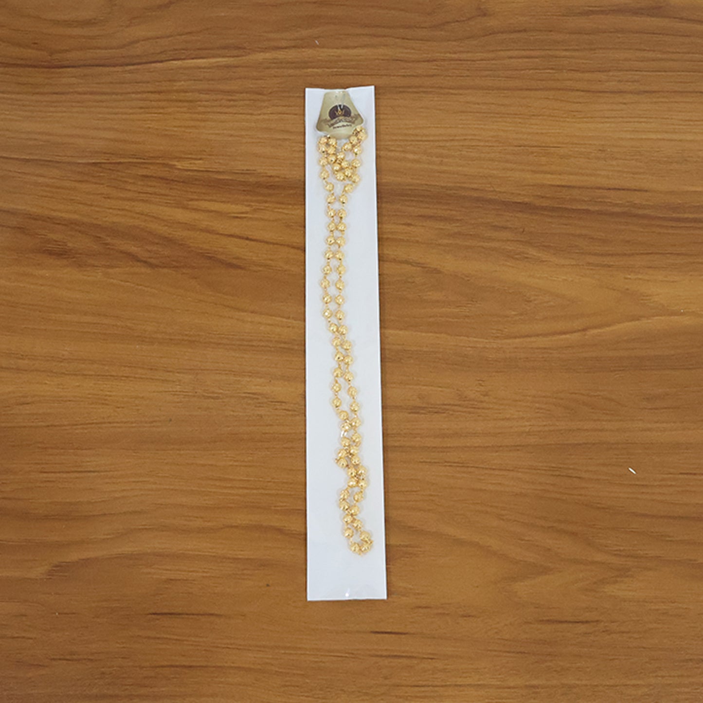 Elegant Gold-Tone Beaded Necklace Chain for Women (1 Pc)