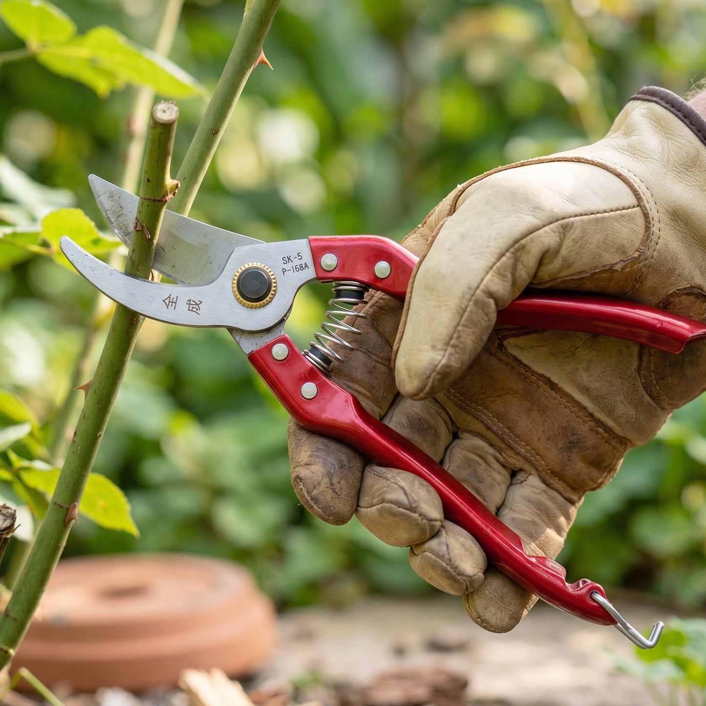 Pruning shears blade detail