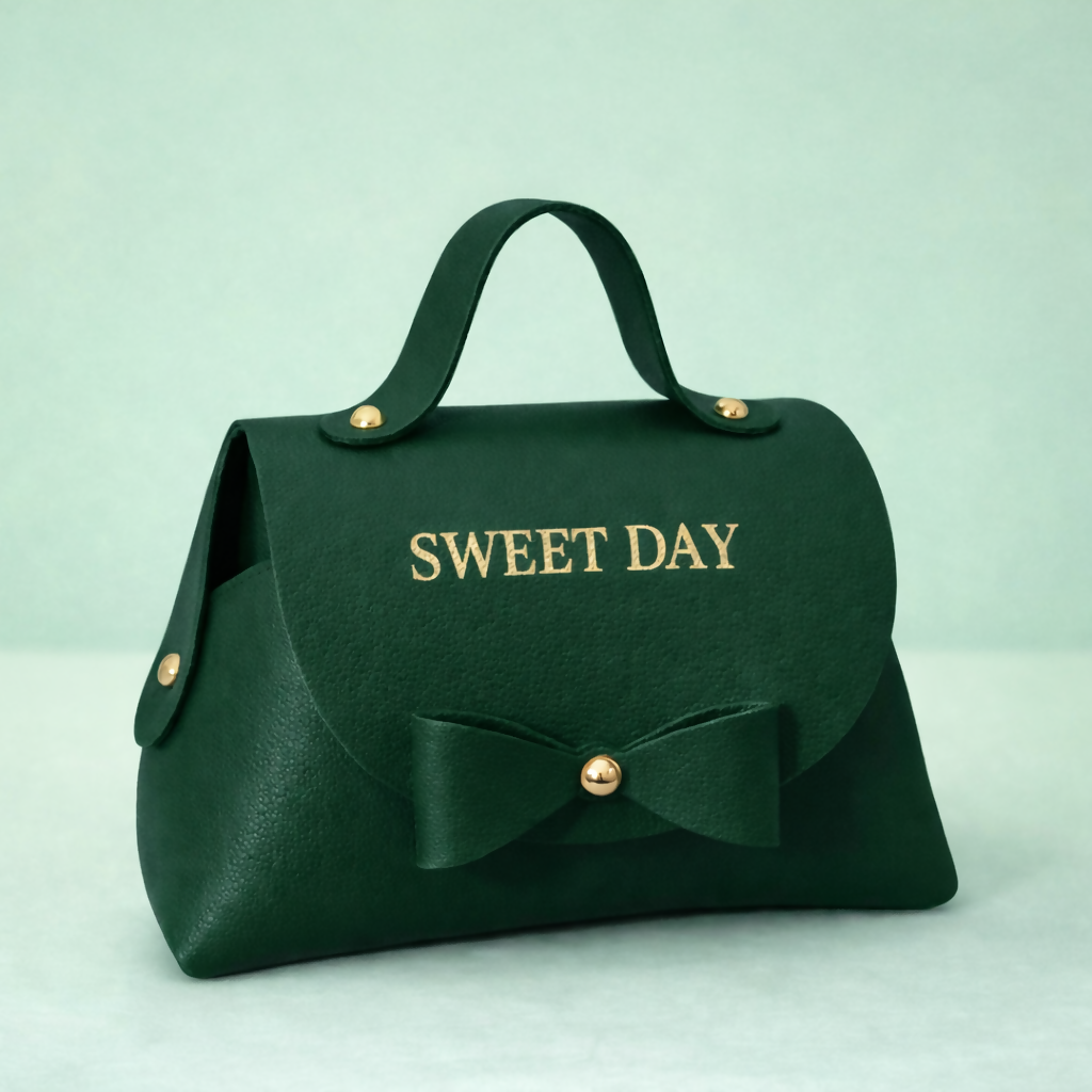 Sweet Day Mini Handbag for Girls & Women | Stylish Bow Design | Green