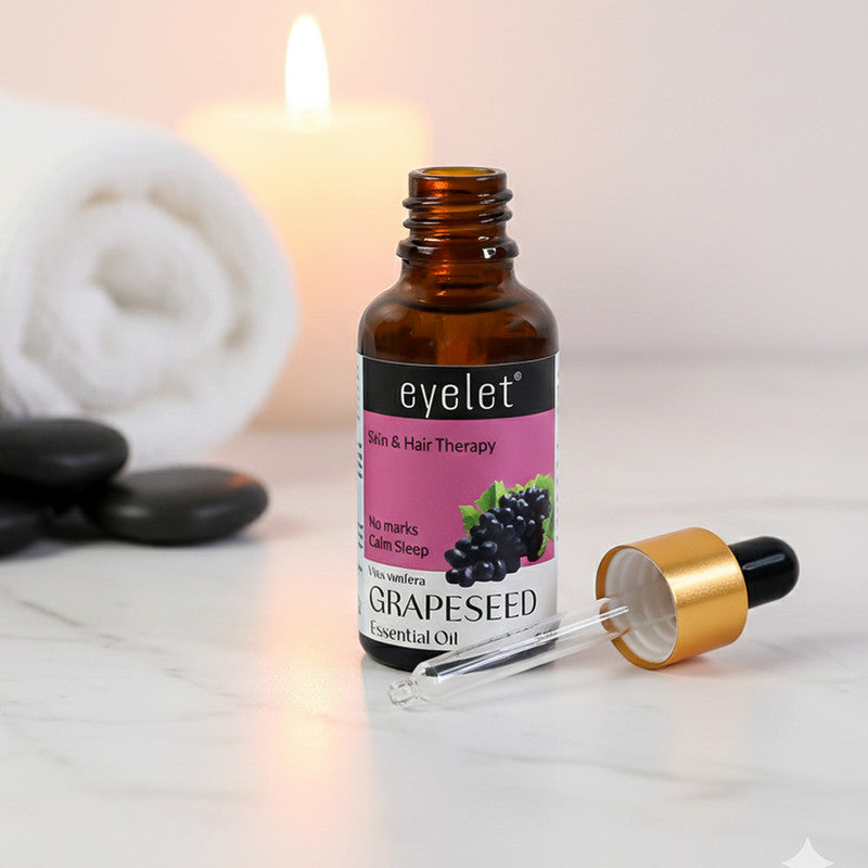 Eyelet Grapeseed Essential Oil for Lightweight Skin Softening & Daily Hydration – 30ML