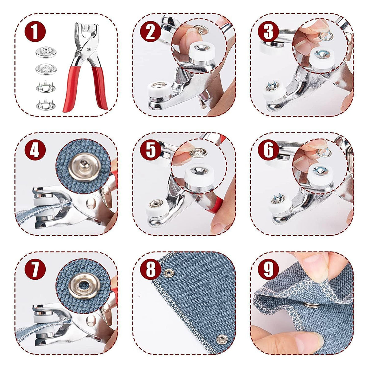 15613_snap_button_fastener_plier_kit step guide