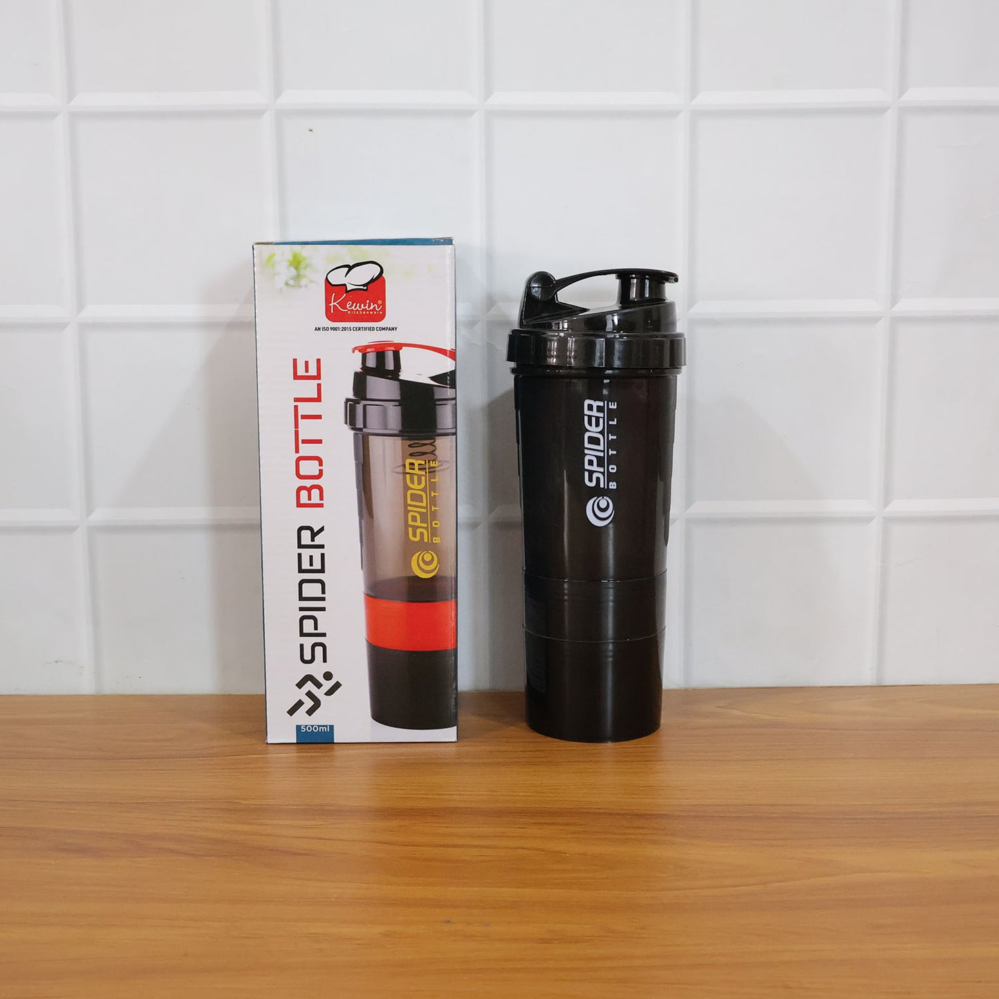 Protein shaker bottle lifestyle image
