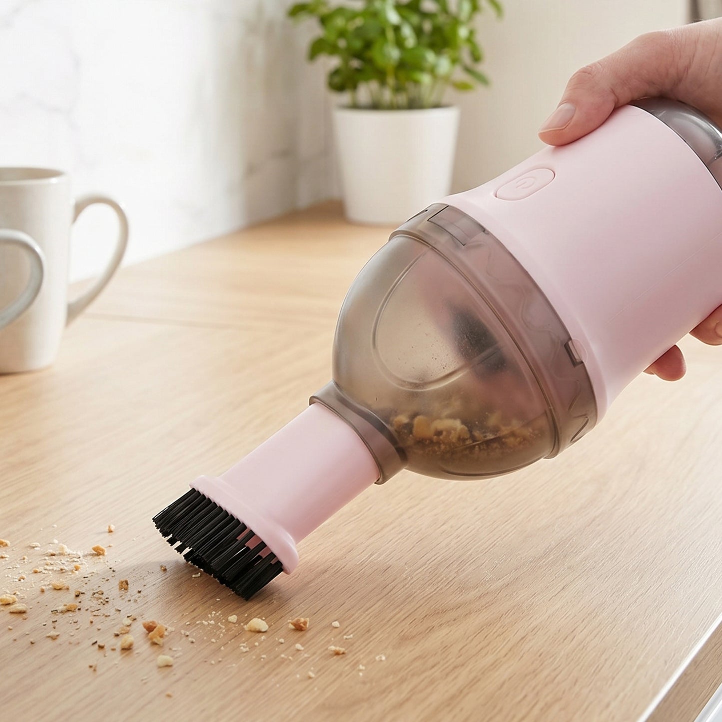 2 in 1 Mini Vacuum Cleaner with Brush Attachment (1 pc)