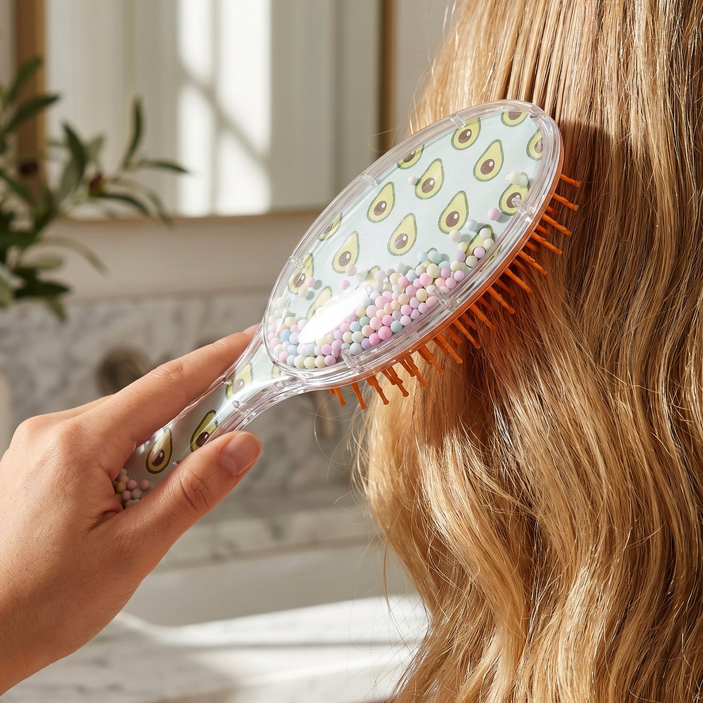 Soft Cushion Hair Brush Detangling Comb (1 Pc)