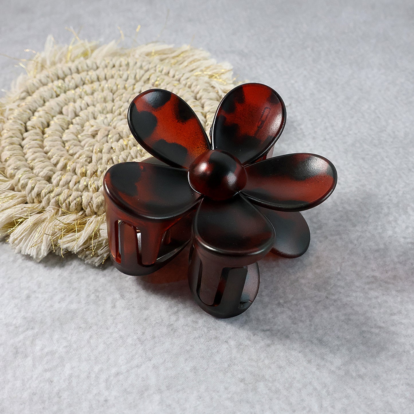 Elegant Plastic Flower Hair Clip (1 Pc / Mix Color)