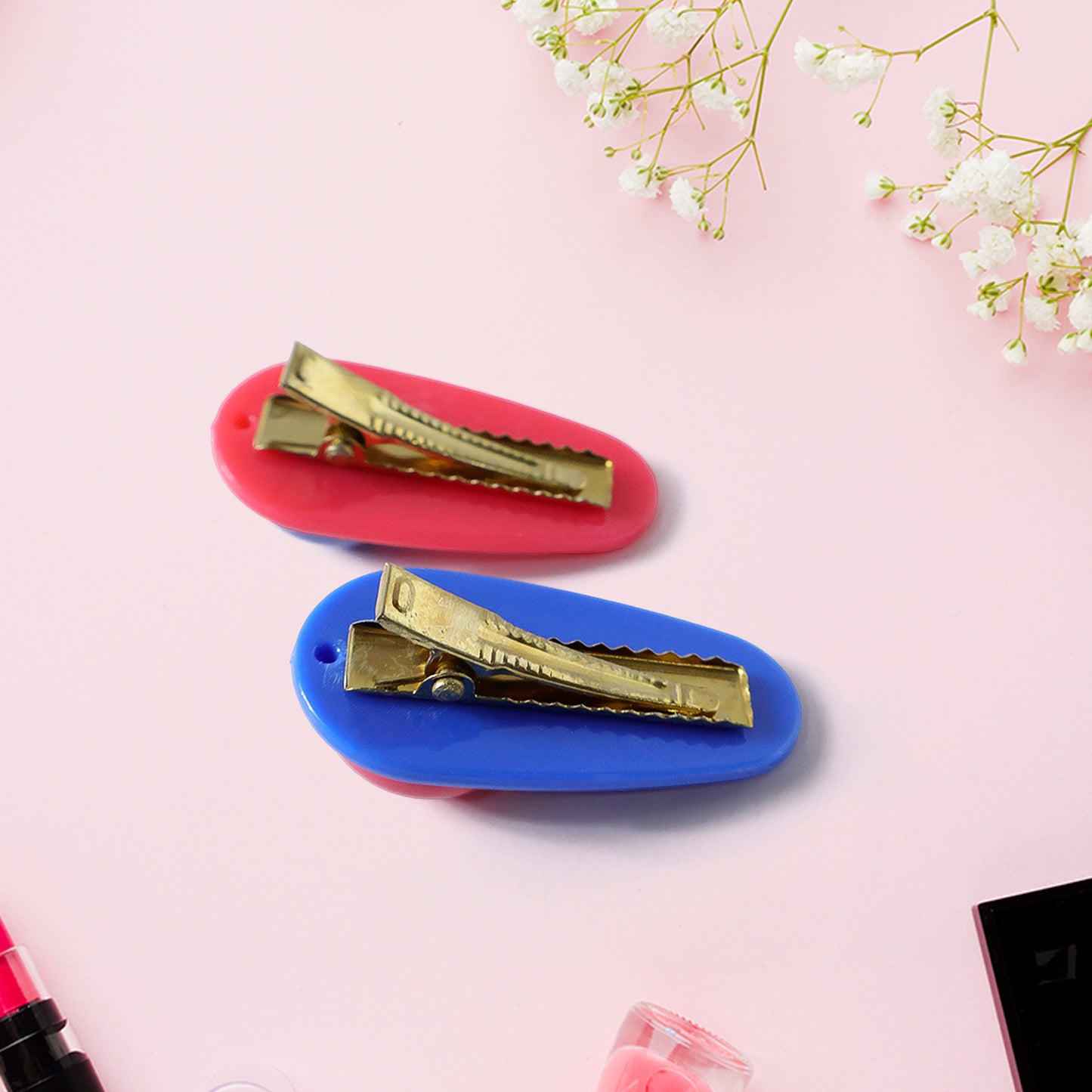 Top view of Decorative Snap Hair Clips