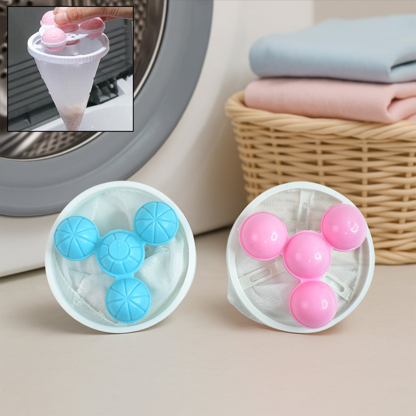 Floating Laundry Ball Lint Catcher – Reusable Hair & Fur Filter (1 Pc)