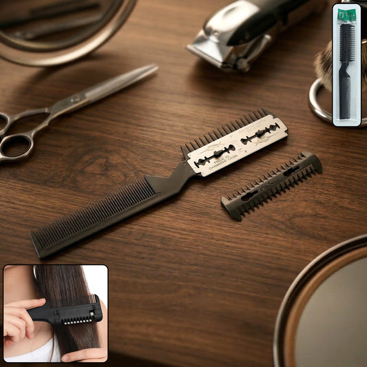 Double-sided razor hair cutting comb