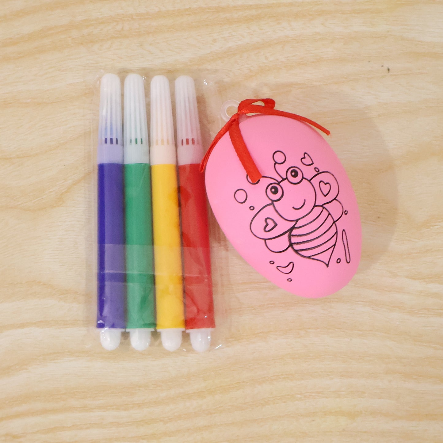 DIY egg painting project supplies
