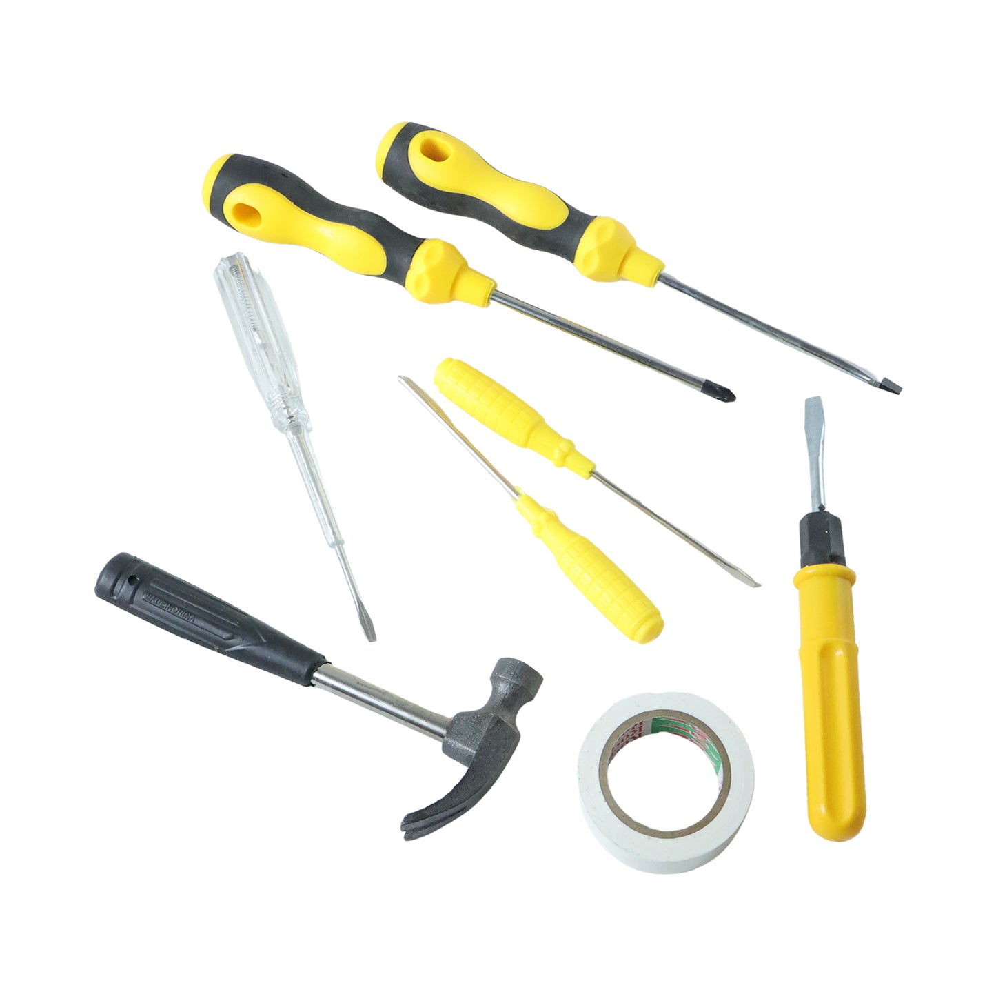 8 In 1 Hand Tool Kit Set, Screwdriver Hammer Repair Tool Kit (1 Set, Mix Color Tap)