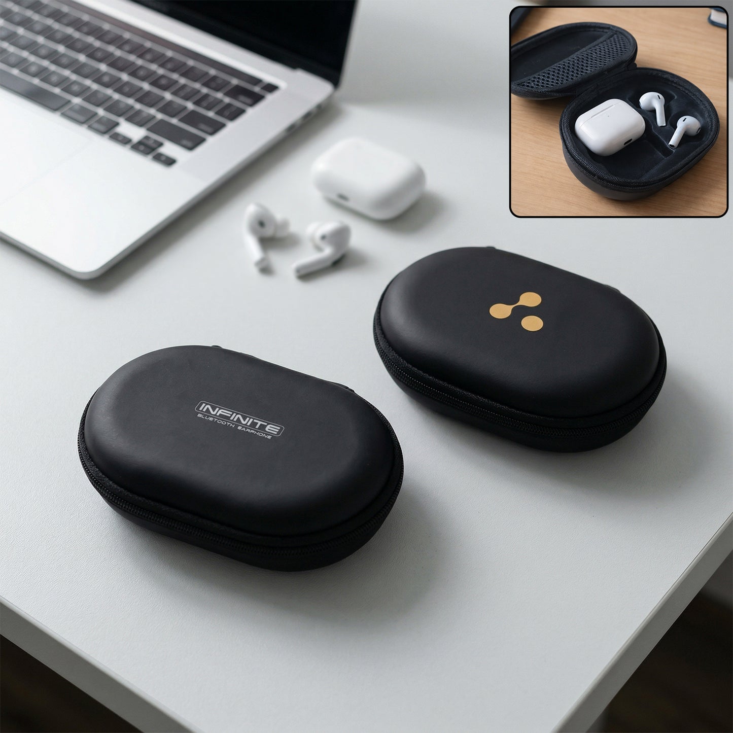 portable headphone storage case
