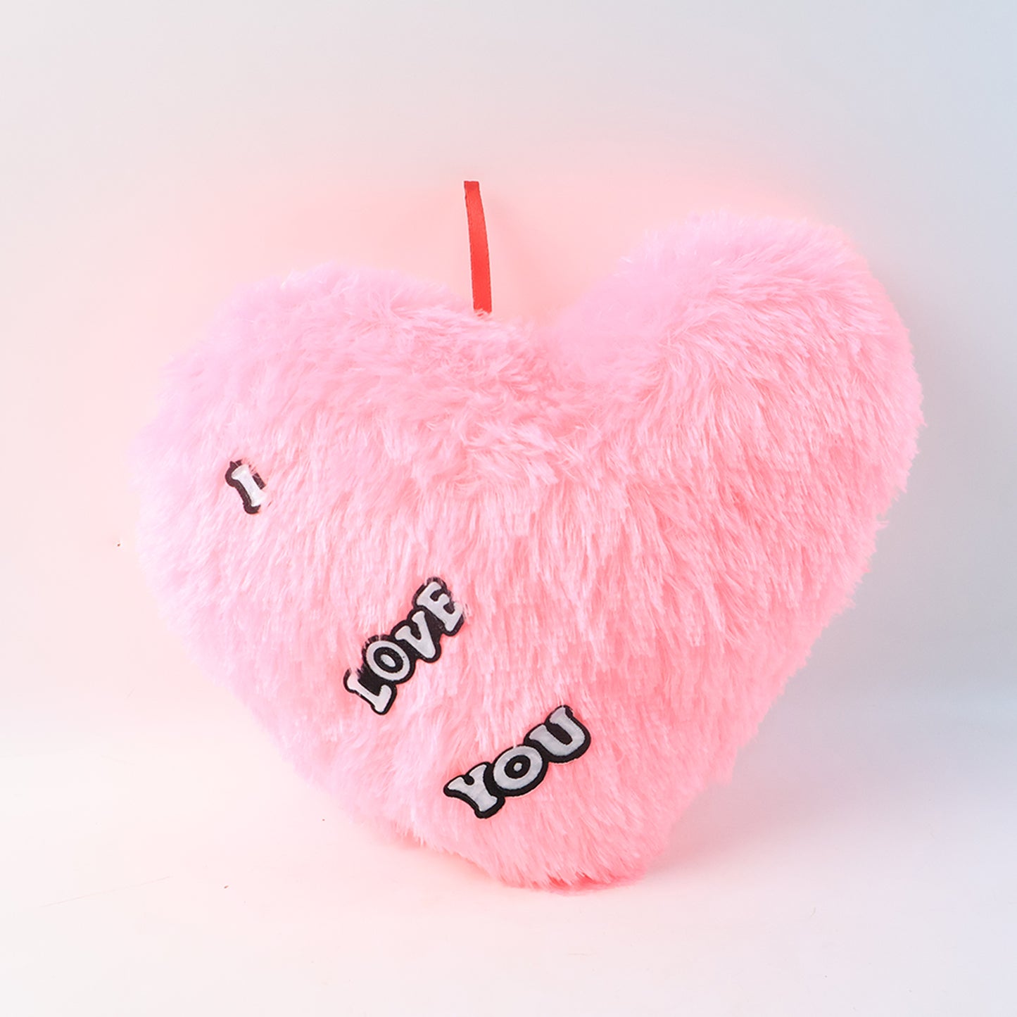 Soft Plush Heart Shape Cushion with "I Love You" (1 Pc)