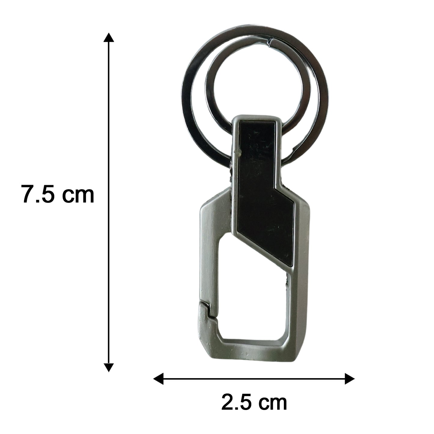 Compact stainless steel key holder showing lightweight structure