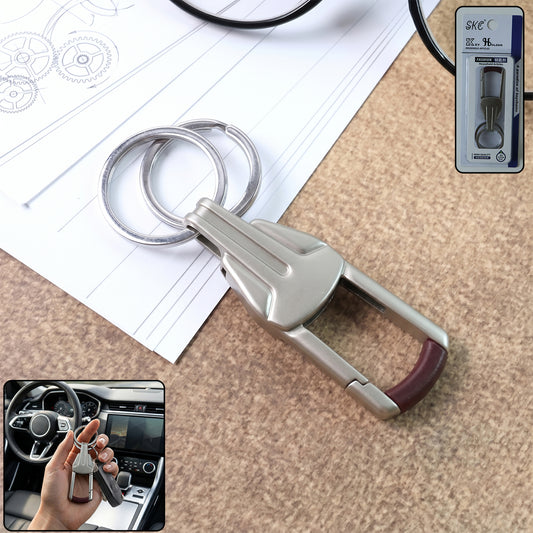 Heavy Duty Metal Carabiner Key Holder with Dual Rings