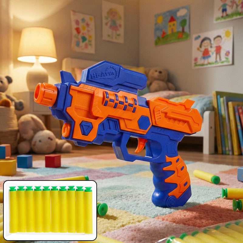Hi-Arm Soft Bullet Gun with 10 Soft Bullets – High-Performance Toy Blaster for Kids