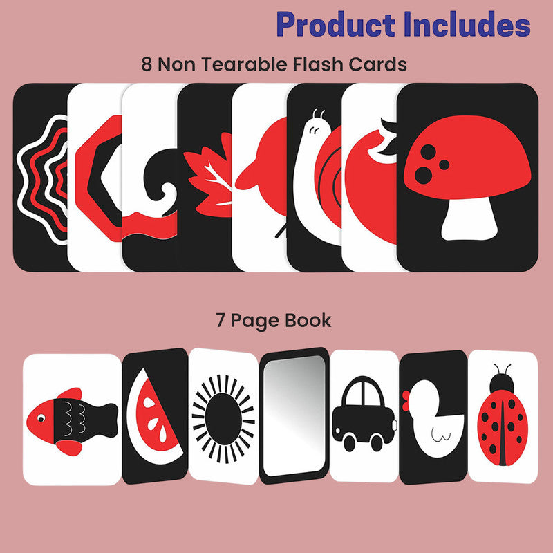 High Contrast Flash Cards for Babies - Shapes, Animals, Fruits, & More