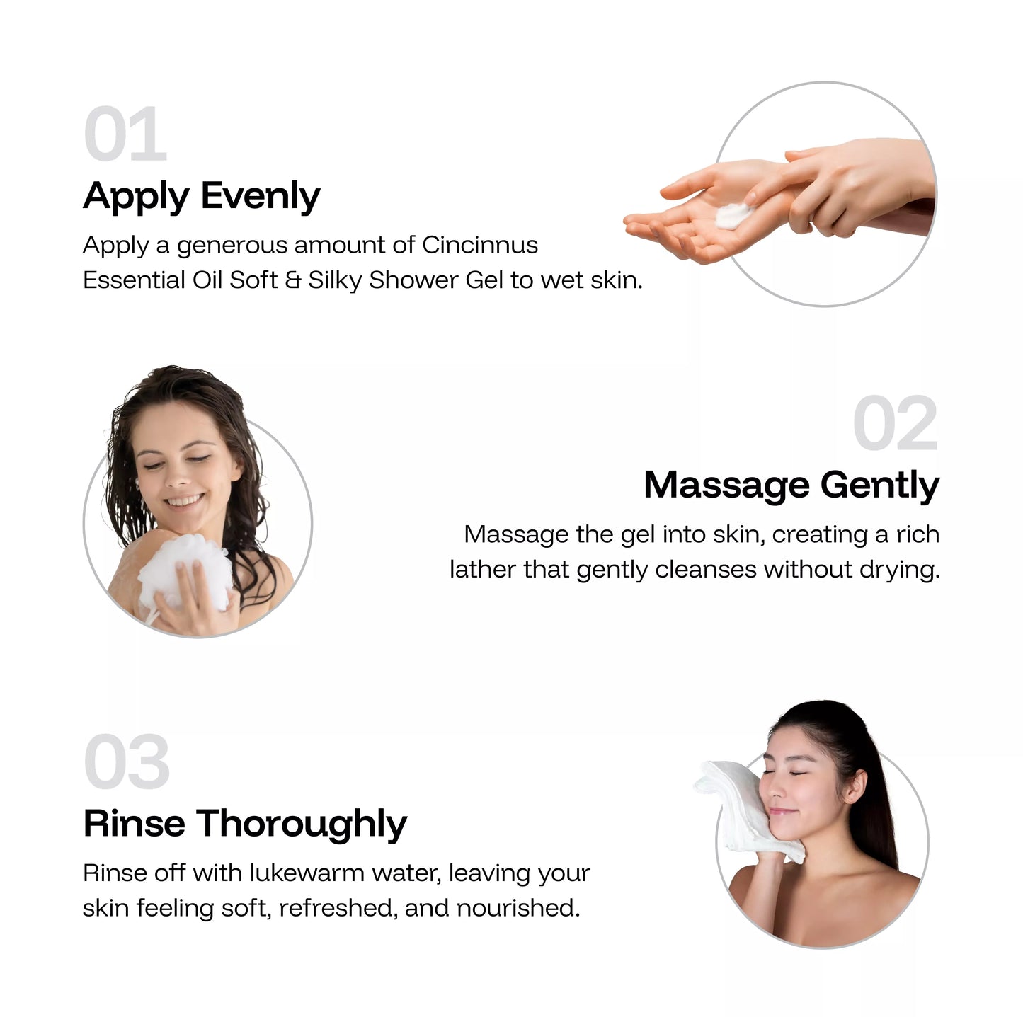 CINCINNUS Essential Oil Scented Charm Shower Gel