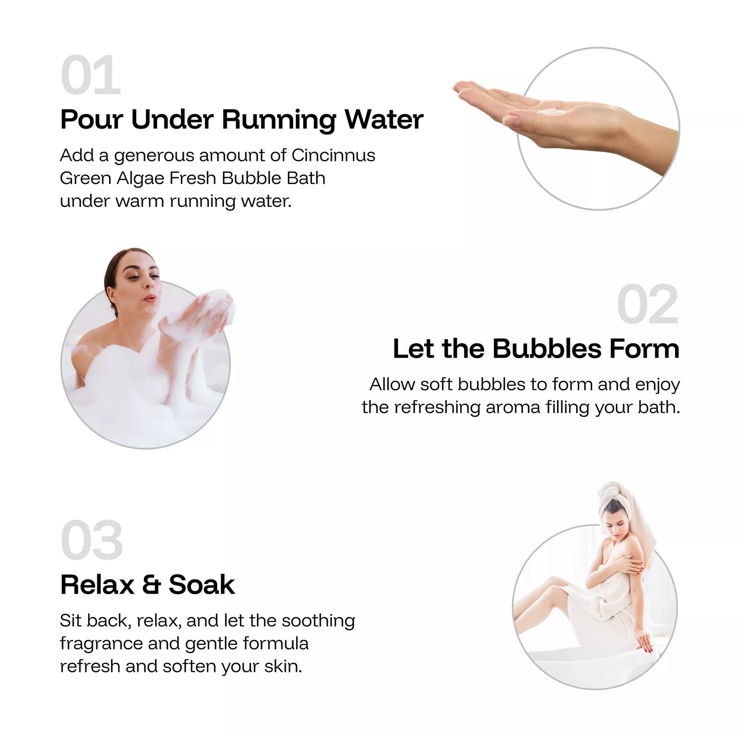 CINCINNUS Green Algae Extract Scent Fresh bubble Bath