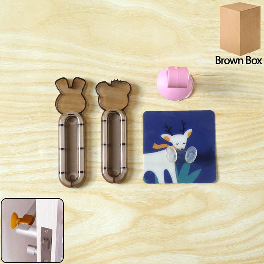 3 In 1 Cartoon Animal Door Stopper Set (1 Set)