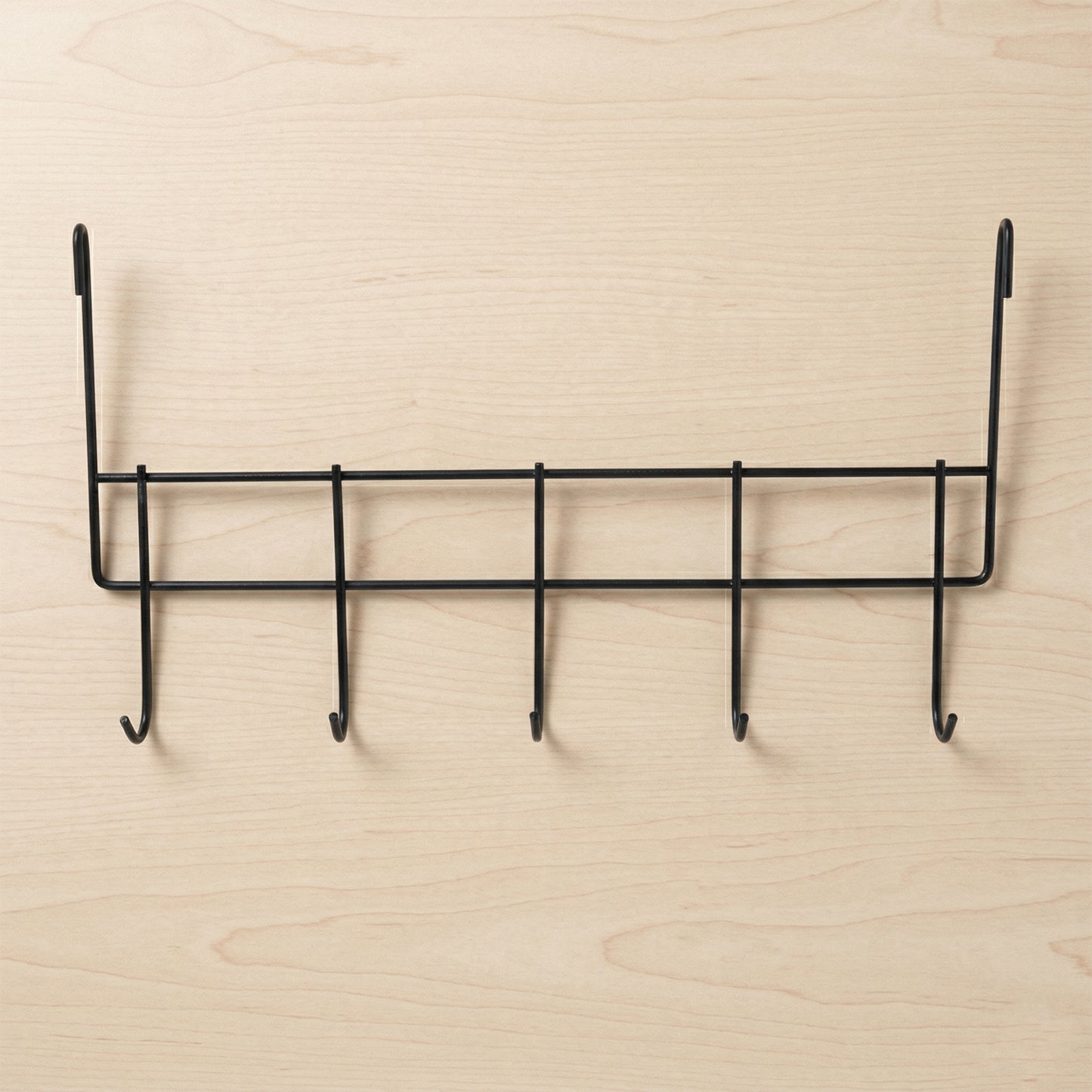 Premium Over The Door Metal 5 Hook Rack 1 Pc