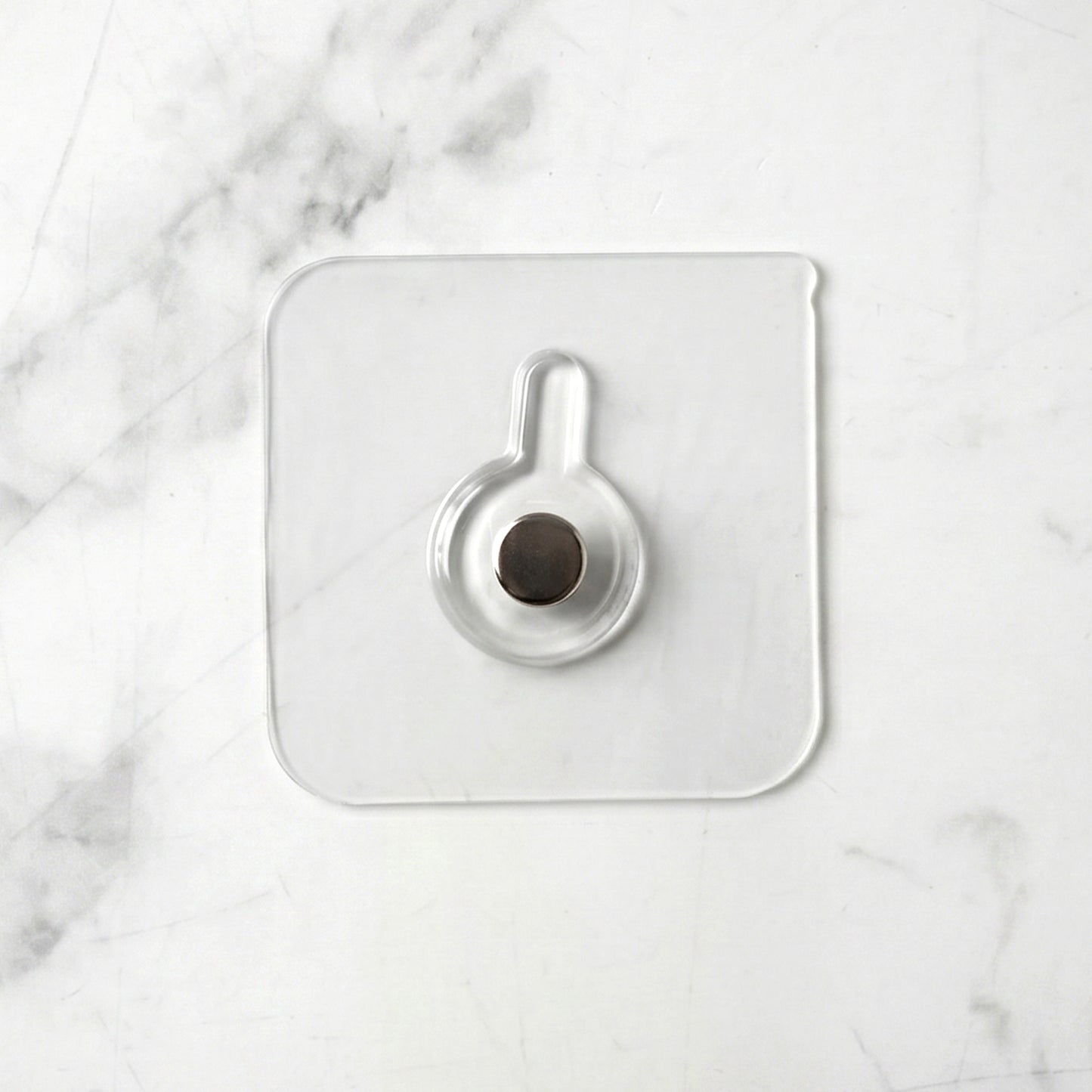 Transparent stick-on wall hook