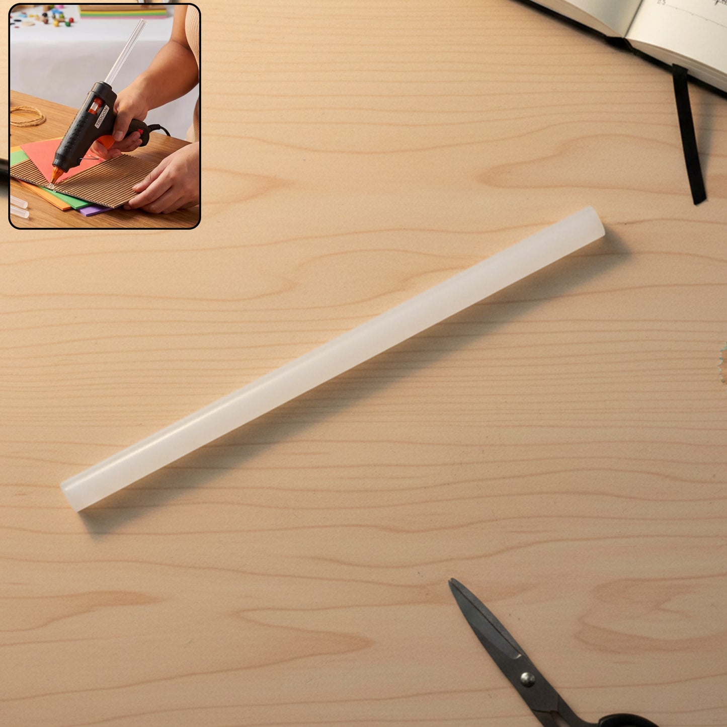 Long transparent hot melt glue stick