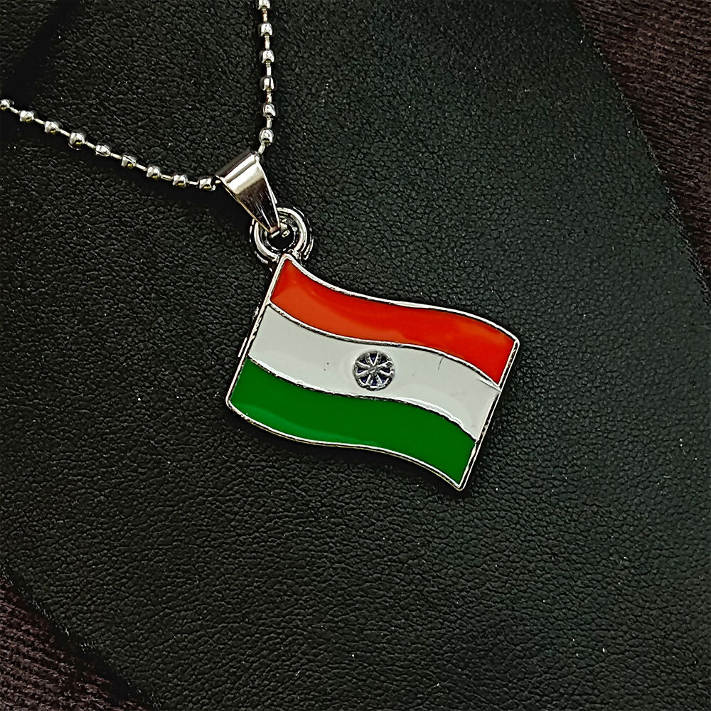 India Flag Chain Pendant For Men
