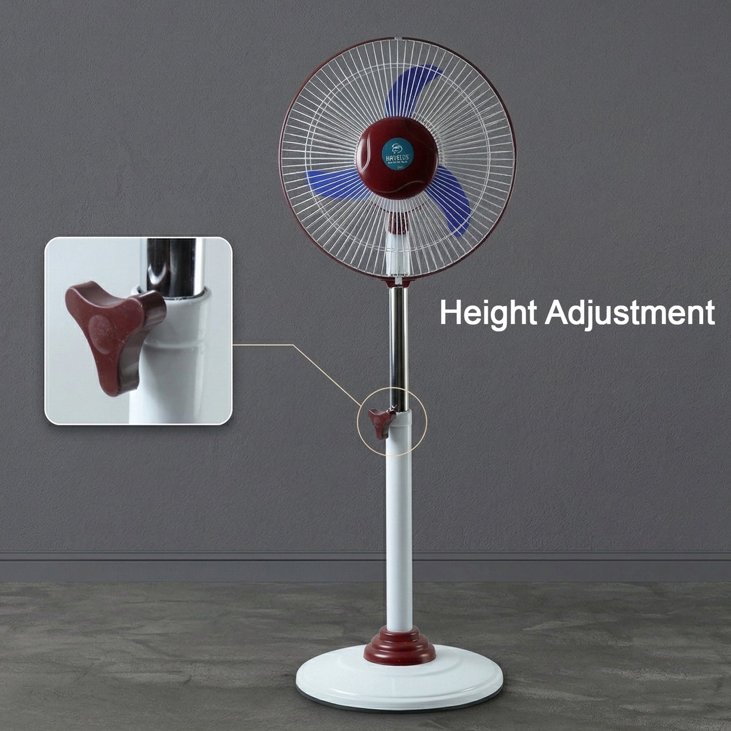 pedestal fan with built in light for emergency