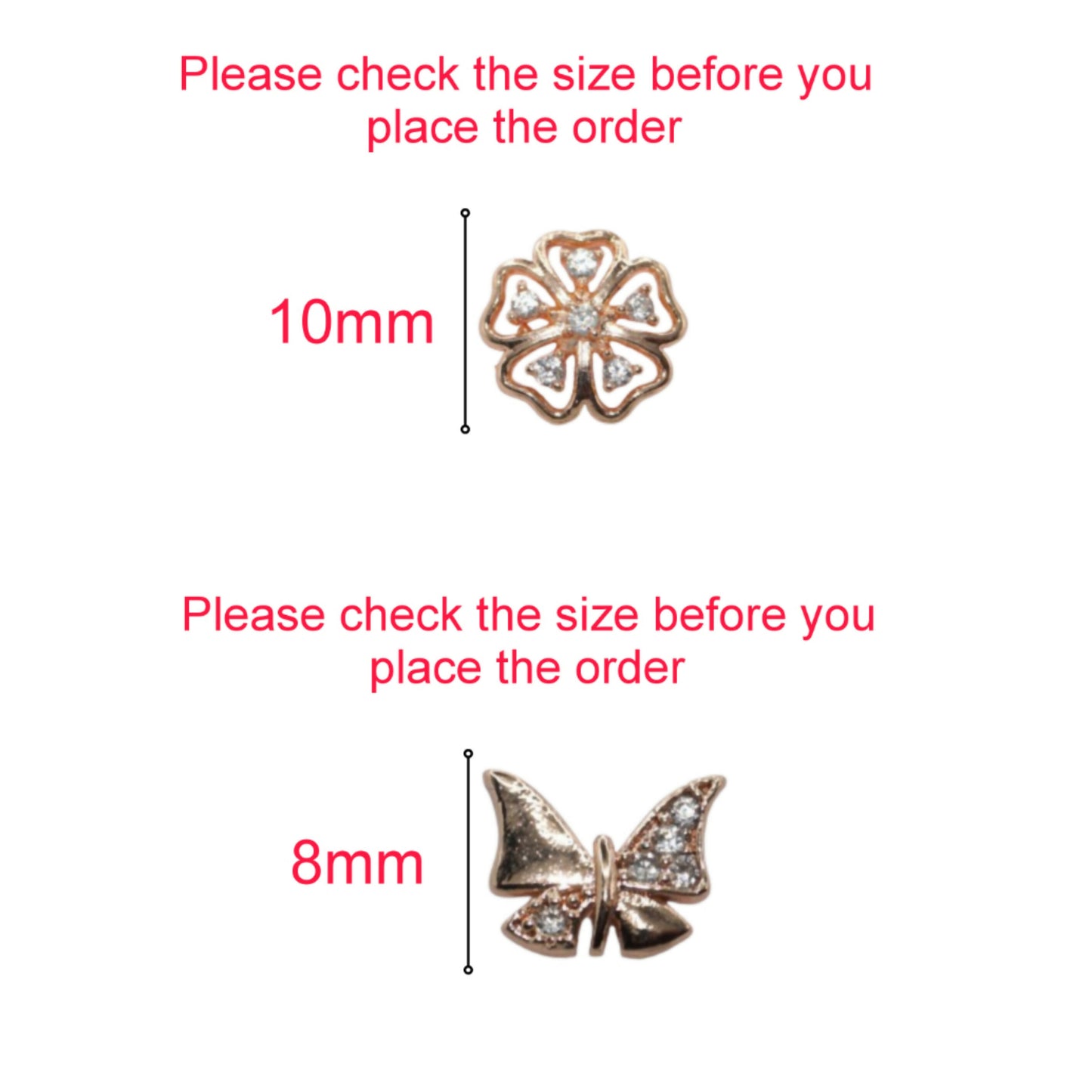 Rose Gold Plated Butterfly & Flower Stud Earrings Set for women and girls Combo Pack of 2