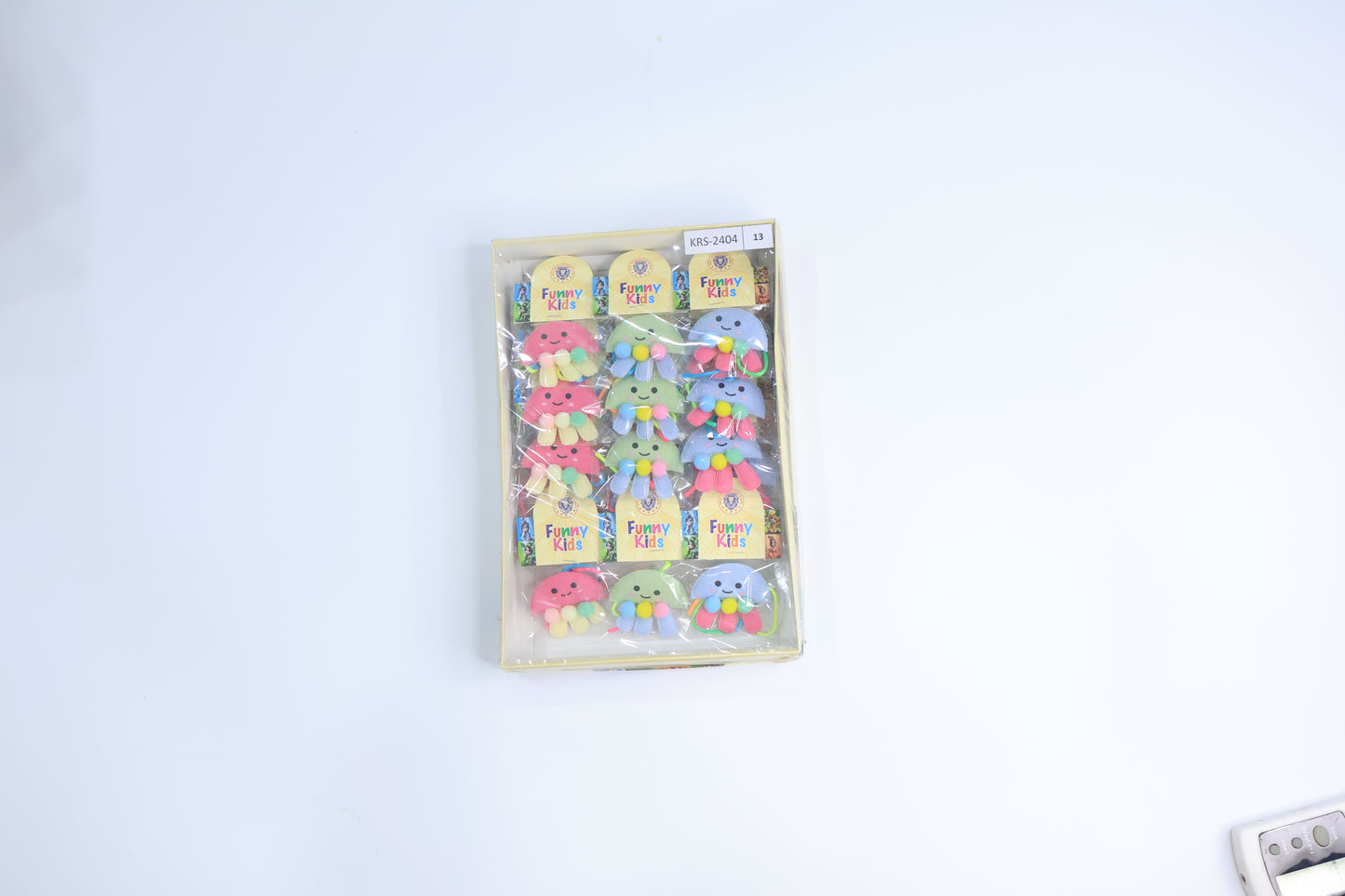 12 Pc Jellyfish Kids Rakhi Set – Adorable Soft Fabric Design with Pom-Poms and Neon Thread