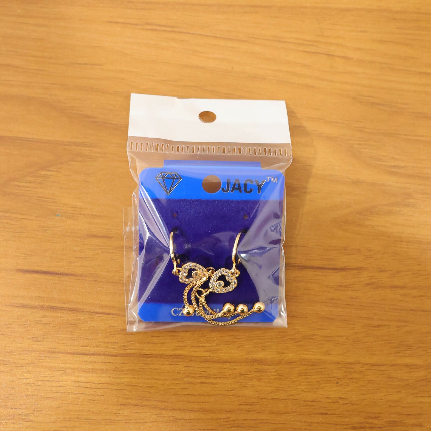 Rose Gold-Tone Crystal Heart Tassel Drop Earrings for Women