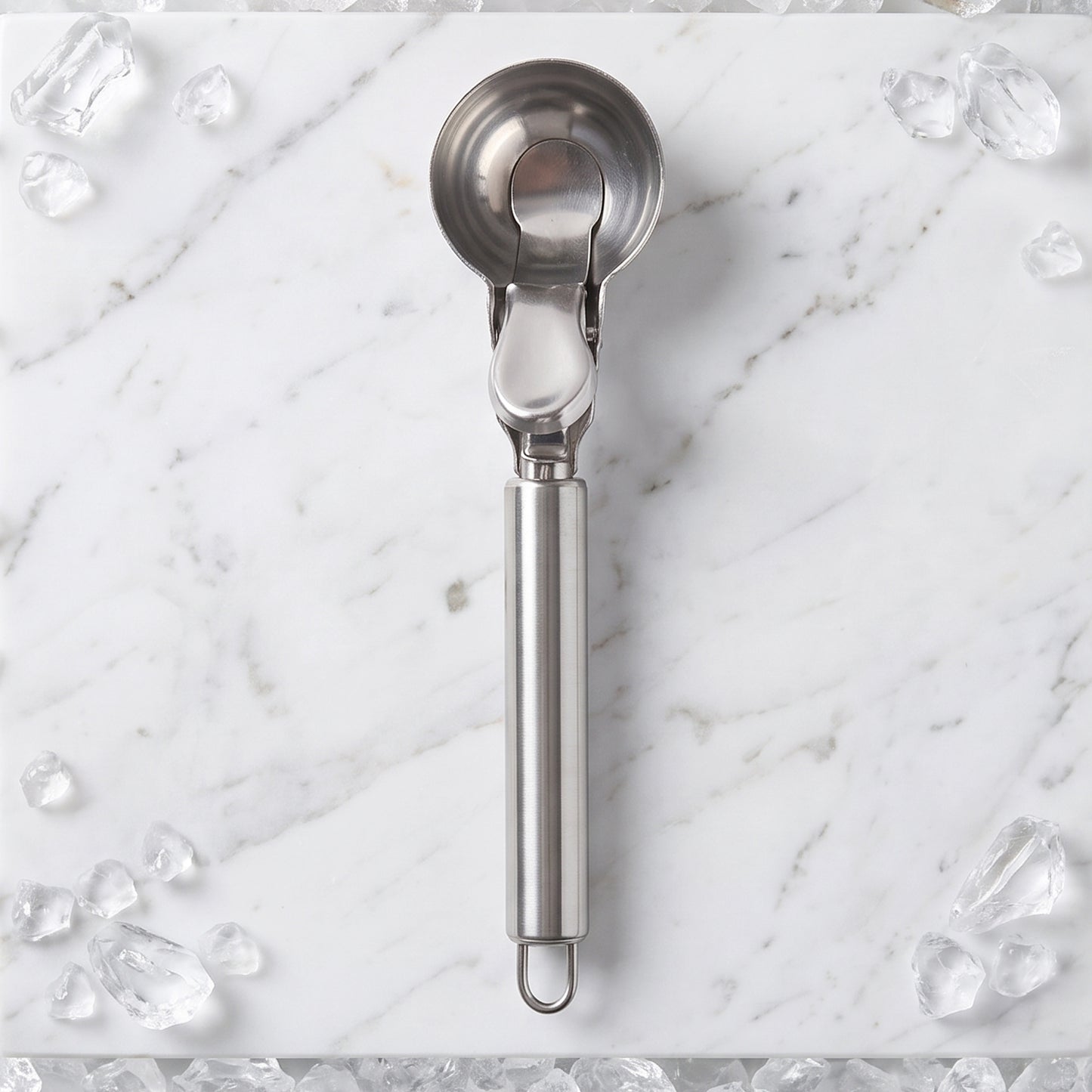 Stainless Steel Trigger Release Ice Cream Scoop Cookie Dough Scooper (1 Pc) view 4