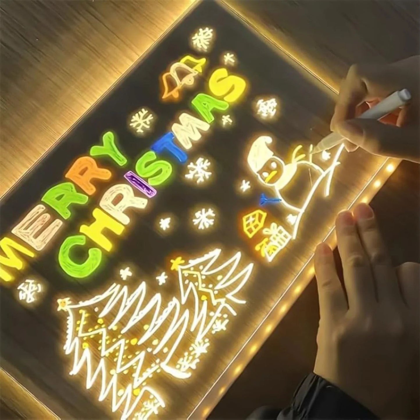 LED Note Display Board glowing brightly