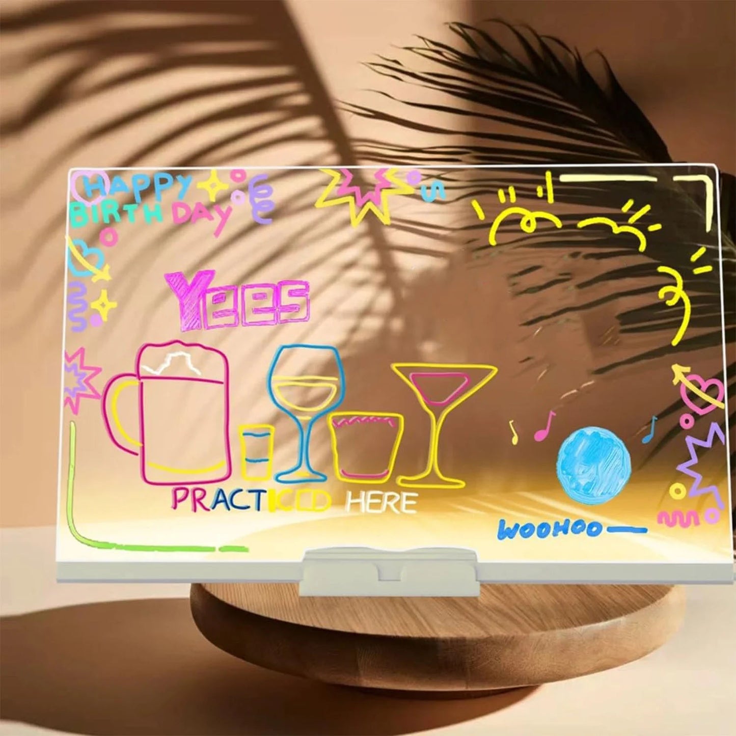 LED Writing Board showing glowing notes
