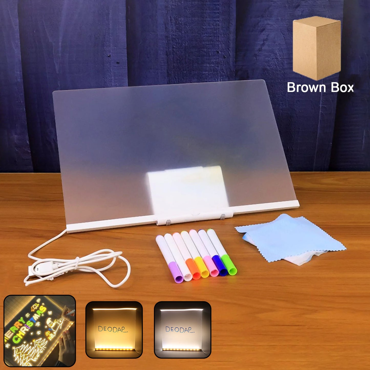 LED Acrylic Writing Board with USB Power