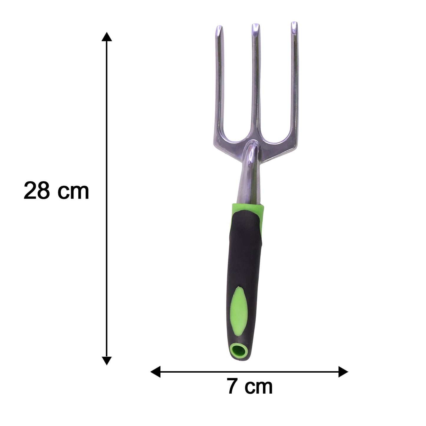Garden Hand Fork 3 Tine Stainless Steel Digging Tool Ergonomic Handle (1 Pc)