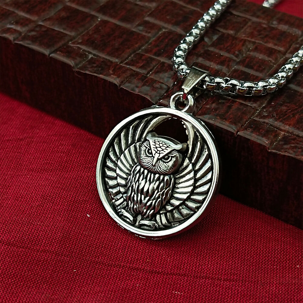 Owl Chain Pendant For Men