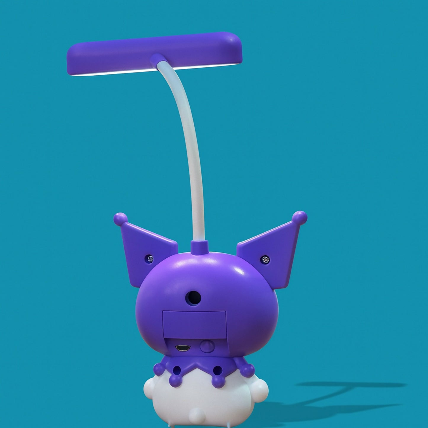 Cute Cartoon LED Desk Lamp with Pencil Sharpener, Rechargeable Study Light