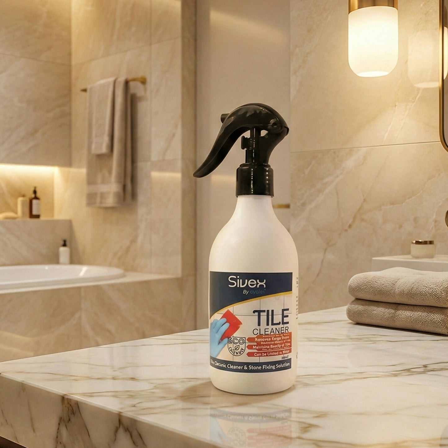 Eyelet Tile Cleaner Liquid for Floor & Wall Tiles Tough Stain Remover for Bathroom, Kitchen (300Ml)