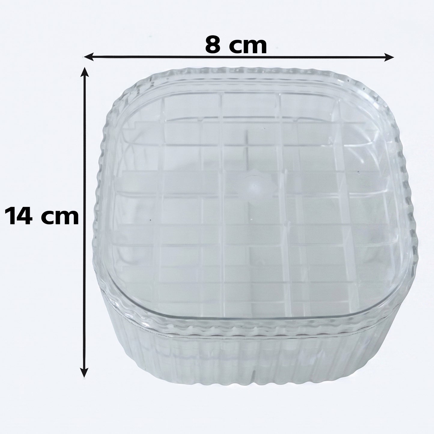 Multi-compartment jewelry box for rings, earrings, and chains