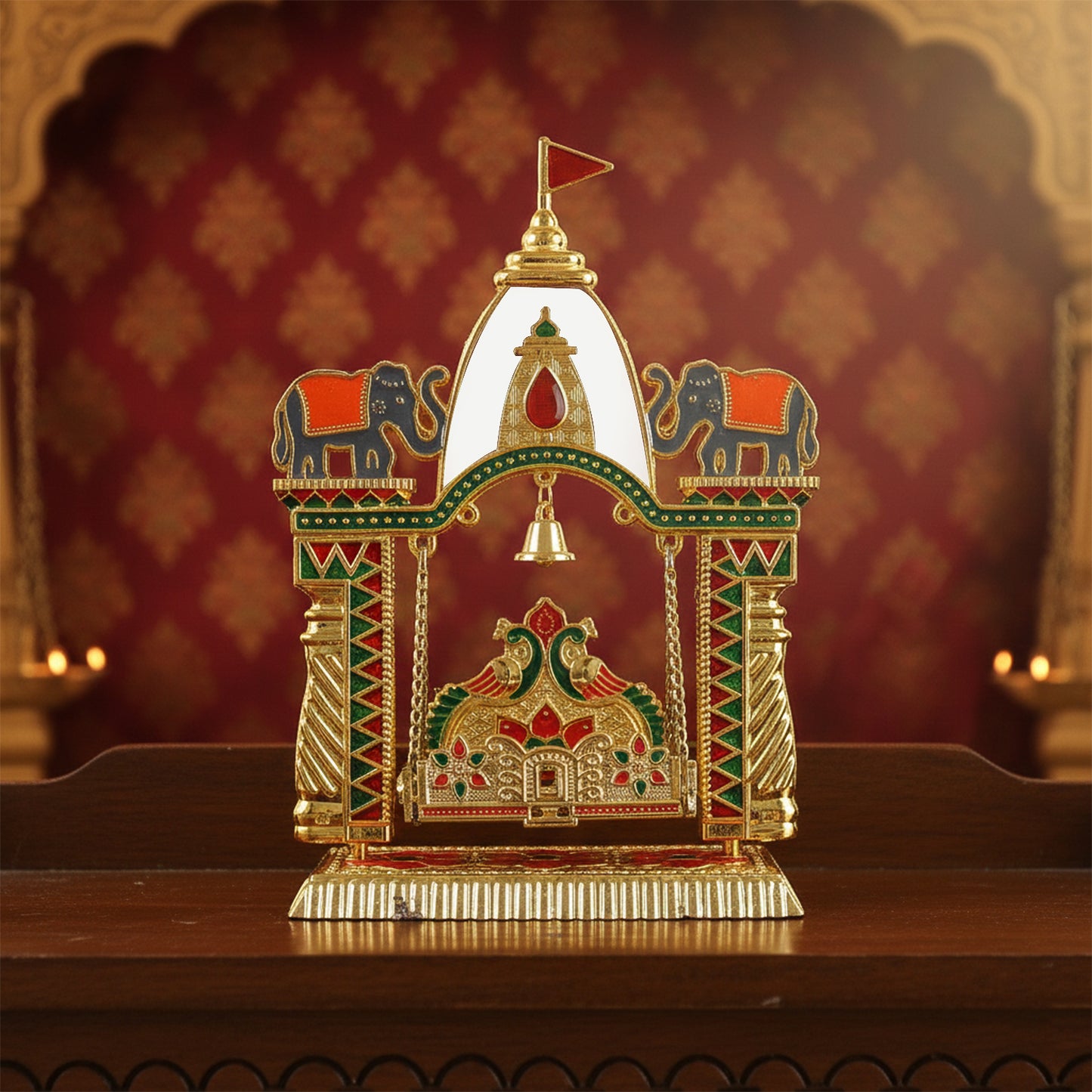Traditional Decorative Pooja Jhula Mandir (1 Pc)
