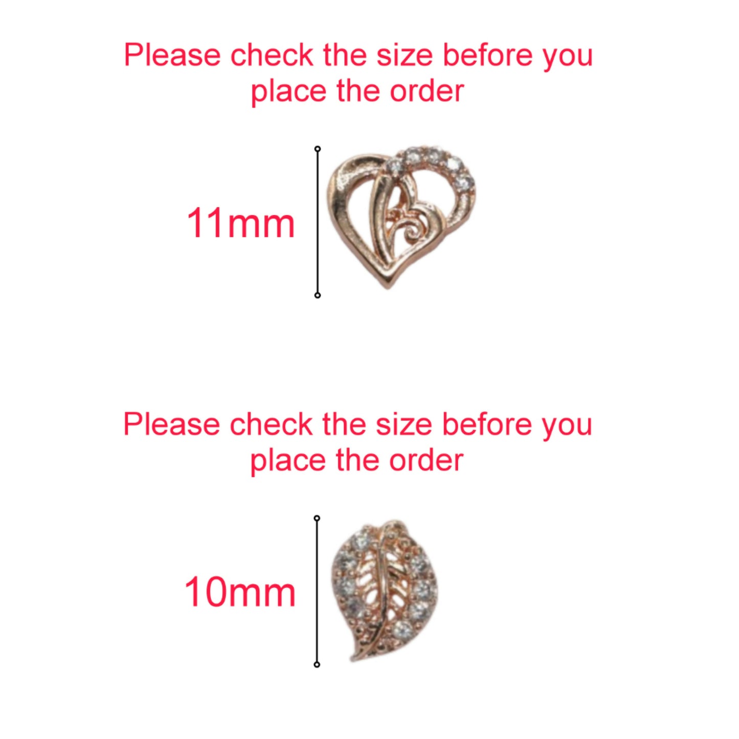 Rose Gold Plated AD Heart & Leaf Stud Earrings Set for women and girls Combo Pack of 2