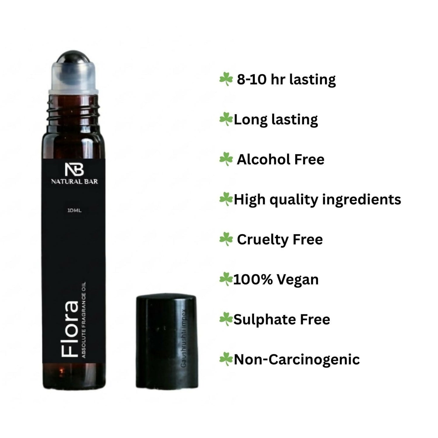 Elegant Flora luxury attar perfume oil in travel-size bottle