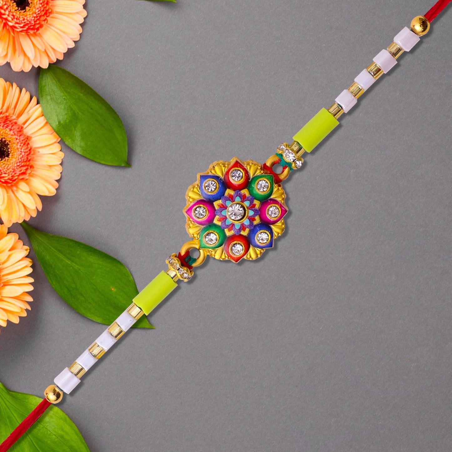 Multi-Color Petal Rakhi