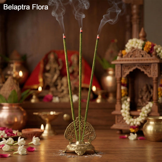 Belpatra Flora Incense Sticks package with fresh green leaf aroma