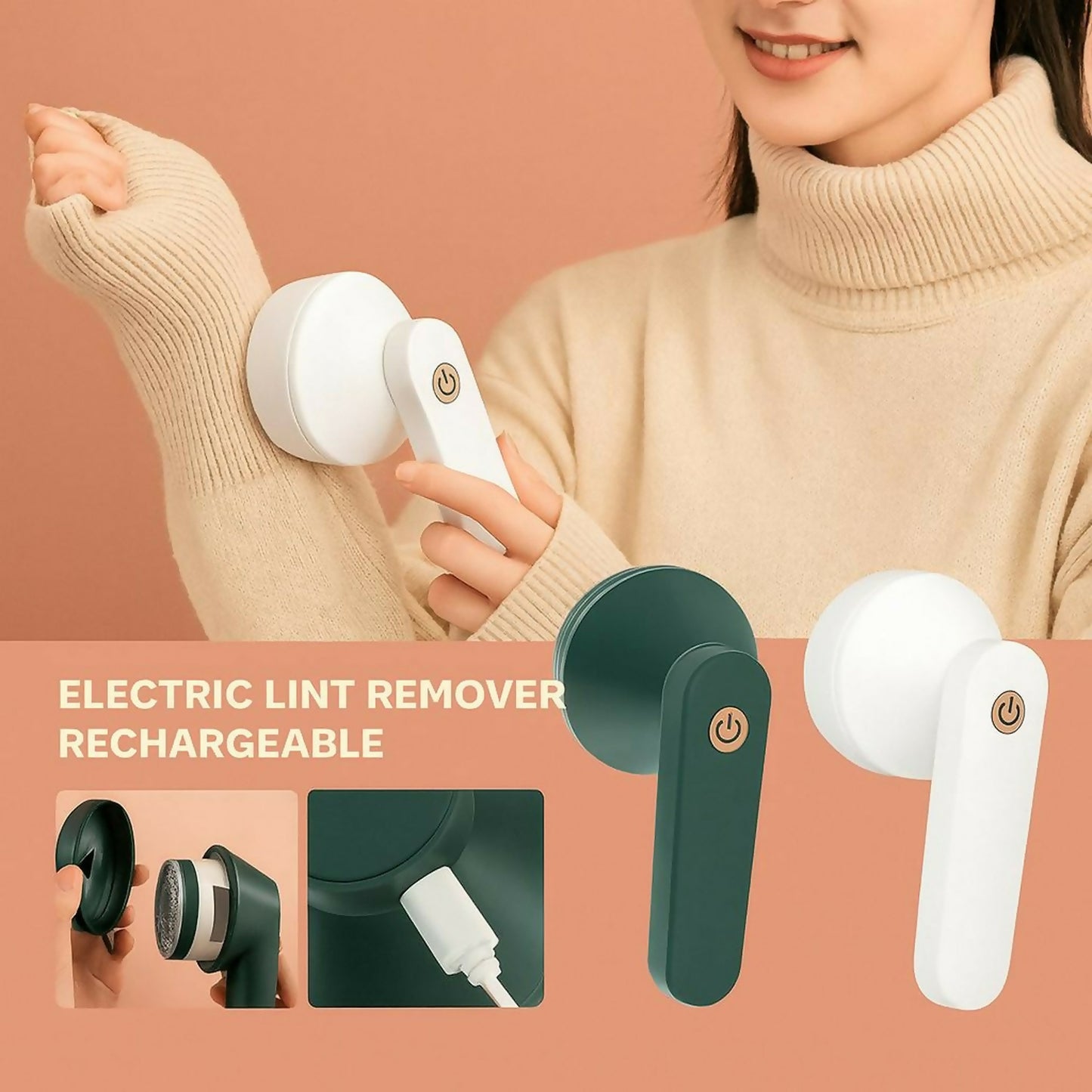 Portable Rechargeable Lint Remover Fabric Shaver for Clothes, Sweaters & Wool