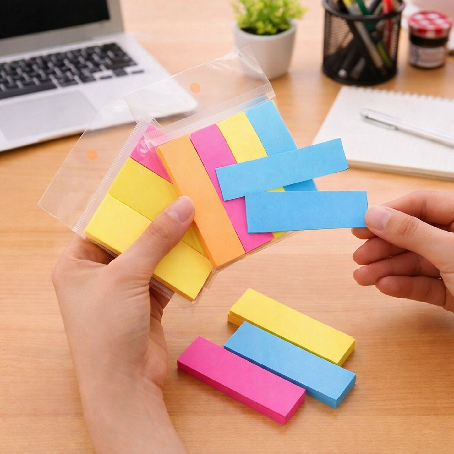 Self Sticky Notes Pad 3 Multicolour with Strong Adhesive (25×3×75 mm, 40 Sheets, 6 Pack Combo)