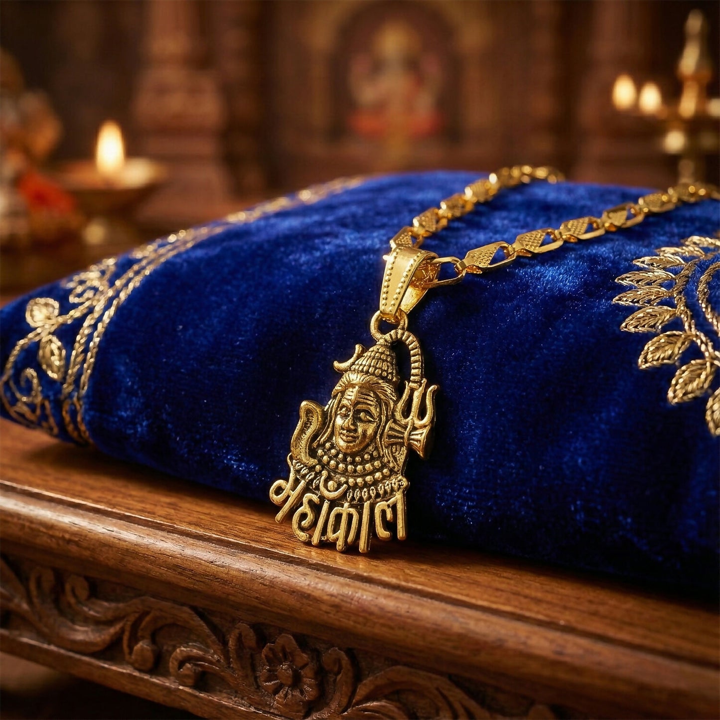 Lord Mahakal Pendant with Chain – Divine Strength Necklace